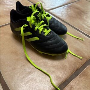 adidas Black Soccer Cleats with Neon Green Details